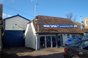former smithy now part of Cople Motor Company premises February 2008